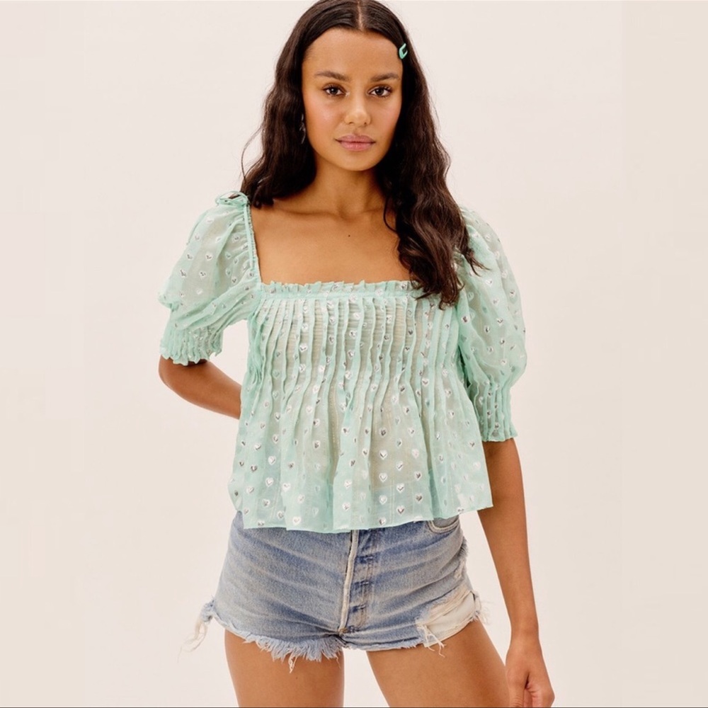 For Love and Lemons Jana babydoll swing top